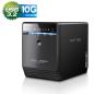 Preview: FANTEC QB-35U31 Storagegehäuse 4x3,5" SATA HDD/SSD, USB3.2, USB-C, 10G