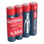 Preview: ANSMANN 5015553 RED Alkaline-Batterie, Micro (AAA), LR03, 4er Pack