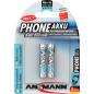 Preview: ANSMANN 5035332 NiMH-Akku Micro AAA, Phone DECT, 800mAh, 2er-Pack