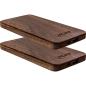 Preview: 2er InLine® woodplate, USB Powerbank 5.000mAh, mit LED Status Anzeige, Echtholz