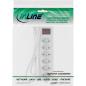 Preview: InLine® Steckdosenleiste SCHWEIZ, 6-fach, mit Schalter, 1,5m, weiß