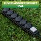 Preview: InLine® Outdoor-Steckdosenleiste, 6-fach Schutzkontakt, IP44, mit Schalter, 5m