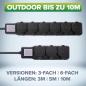 Preview: InLine® Outdoor-Steckdosenleiste, 6-fach Schutzkontakt, IP44, mit Schalter, 5m