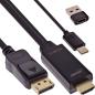 Preview: InLine® HDMI zu DisplayPort Konverter Kabel, 4K/60Hz, schwarz, 1,5m