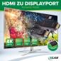 Preview: InLine® HDMI zu DisplayPort Konverter Kabel, 4K60Hz, schwarz/gold, 1m