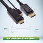 Preview: InLine® HDMI zu DisplayPort Konverter Kabel, 4K60Hz, schwarz/gold, 1m