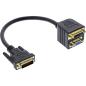 Preview: InLine® DVI-I Adapterkabel, DVI-I Stecker auf DVI-I-Buchse + S-VGA Buchse