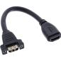 Preview: InLine® HDMI Adapterkabel zum Einbau, HDMI A Buchse/Buchse, vergoldete Kontakte