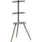 Preview: InLine® woodstand II, TV-Standfuß mit Ablage, Dreibein, 43"-65" (110-165cm)