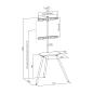 Preview: InLine® woodstand II, TV-Standfuß mit Ablage, Dreibein, 43"-65" (110-165cm)