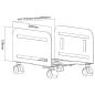 Preview: InLine® PC-Trolley, Rollhilfe für Computergehäuse, max 10kg, schwarz