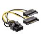 Preview: InLine® Stromadapter intern, 2x SATA zu 8pol für PCIe (PCI-Express) Grafikkarten