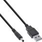 Preview: InLine® USB DC Stromadapterkabel, USB A Stecker zu DC 4,0x1,70mm Hohlstecker