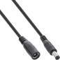 Preview: InLine® Verlängerungskabel DC Stecker 5,5x2,1mm, schwarz, 3m