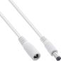 Preview: InLine® Verlängerungskabel, DC Stecker 5,5x2,1mm, weiß, 3m