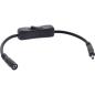 Preview: InLine® DC Kabel mit Schalter, DC ST/BU 3,5x1,35mm, AWG 18, schwarz, 0,20m