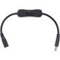 Preview: InLine® DC Kabel mit Schalter, DC ST/BU 5,5x2,1mm, AWG 18, schwarz, 0,20m