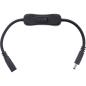 Preview: InLine® DC Kabel mit Schalter, DC ST/BU 3,5x1,35mm, AWG 18, schwarz, 0,20m