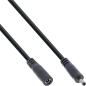 Preview: InLine® DC Verlängerungskabel, DC Stecker/Buchse 3,5x1,35mm, AWG 18, schwarz 1m