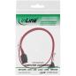 Preview: InLine® SATA 6Gb/s Kabel, mit Lasche, gewinkelt, 0,75m