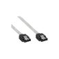 Preview: InLine® SATA 6Gb/s Kabel rund, mit Lasche, 0,75m