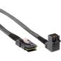 Preview: InLine® Mini-SAS HD Kabel, SFF-8643 gewinkelt zu SFF-8087, mit Sideband, 1m