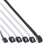 Preview: InLine® Mini SAS HD Kabel, SFF-8643 zu 4x SATA + Sideband, 0,5m