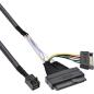 Preview: InLine® U.2 Anschlusskabel, SSD mit U.2 (SFF-8639) an SFF-8643 + Strom, 0,75m