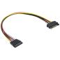 Preview: InLine® Strom Verlängerung intern, SATA Stecker / Buchse, 0,50m