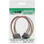 Preview: InLine® Strom Verlängerung intern, SATA Stecker / Buchse, 0,50m
