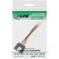 Preview: InLine® SATA Stromadap-Kab., 1x 8,89cm (3,5") BU/15pol SATA ST, m. Lasche, 0,06m