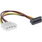 Preview: InLine® SATA Stromadap.-Kab, 1x 13,34cm (5,25") BU/15pol SATA ST, nach o. abgew.