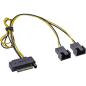 Preview: InLine® SATA Strom-Y-Kabel, SATA Buchse an 2x Lüfter (2pol) Stecker, 0,30m