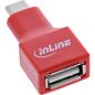 Preview: InLine® USB-Datenblocker, Adapter USB-C Stecker an USB-A Buchse, 5 V, 1,5 A
