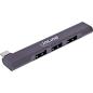Preview: InLine® Slim USB-C Hub, 4-Port, USB 3.0 + 3x USB 2.0, schmale Bauform