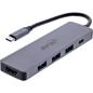 Preview: InLine® Multifunktions-Hub, 3x USB-A 5 Gb/s, HDMI 4K/60 Hz, USB-C PD 100 W