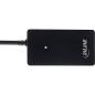 Preview: InLine® USB 2.0 Hub, 4 Port, schwarz, mit USB DC Kabel, Kabel 30cm