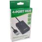 Preview: InLine® USB 2.0 Hub, 4 Port, schwarz, mit USB DC Kabel, Kabel 30cm