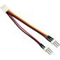 Preview: InLine® Lüfter Adapterkabel, 3pol Molex BU an 2x 3pol Molex ST, 100er Pack