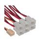 Preview: InLine® Lüfter Adapterkabel, 3pol Molex Buchse an 6x 3pol Molex Stecker