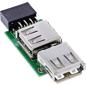 Preview: InLine® USB 2.0 Adapter, 2x Buchse A auf Pfostenanschluss