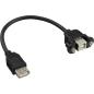 Preview: InLine® USB 2.0 Adapterkabel, Buchse A auf Einbaubuchse B, 0,2m