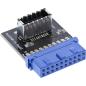 Preview: InLine® USB 3.0 zu USB 3.1 Frontpanel Key-A Adapter intern