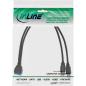Preview: InLine® USB 3.0 Adapterkabel, 2x Stecker A auf Pfostenanschluss 19polig., 0,40m