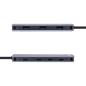 Preview: InLine® USB 3.2 Gen.2 Hub, 4x USB-C + 3x USB-A, PD 100W, Aluminium, grau