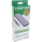 Preview: InLine® USB 3.2 Gen.2 Hub, 4x USB-C + 3x USB-A, PD 100W, Aluminium, grau