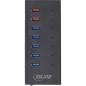 Preview: InLine® USB 3.0 Hub, 7 Port, Aluminiumgehäuse, schwarz, mit 2,5A Netzteil