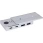 Preview: InLine® 4-Port Magnetic USB Hub, 2x USB-C, 2x USB-A, 10Gb/s, Aluminiumgehäuse