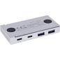 Preview: InLine® 4-Port Magnetic USB Hub, 2x USB-C, 2x USB-A, 10Gb/s, Aluminiumgehäuse