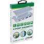 Preview: InLine® 4-Port Magnetic USB Hub, 2x USB-C, 2x USB-A, 10Gb/s, Aluminiumgehäuse